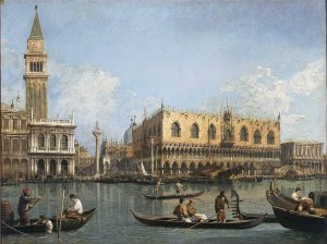 Dipinto con Palazzo Ducale del Canaletto