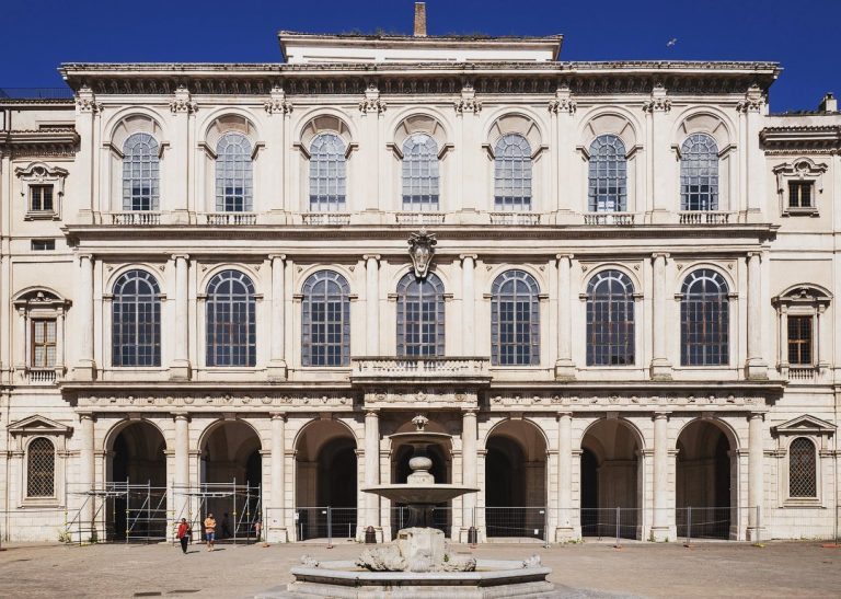 Facciata del Palazzo Barberini sede della galleria Nazionale d'Arte Antica a Roma