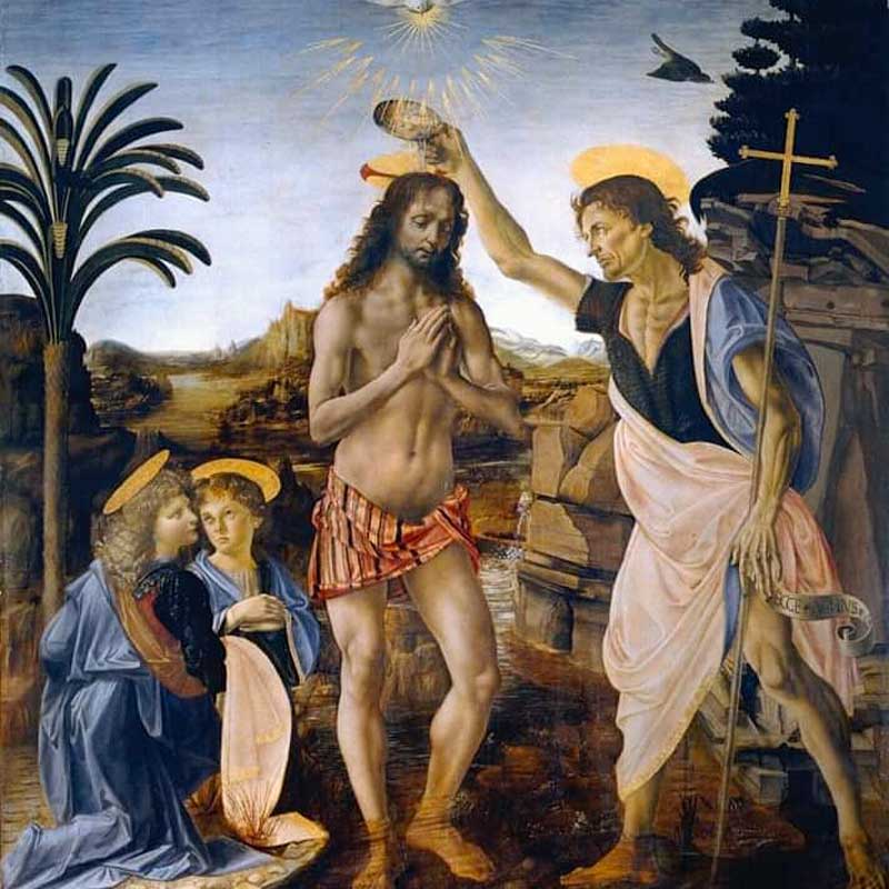 il battesimo di cristo verrocchio