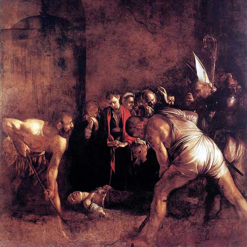 seppellimento di santa lucia caravaggio